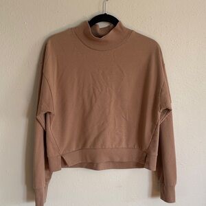 all in motion Women's Mock Neck Pullover Sweater - Taupe